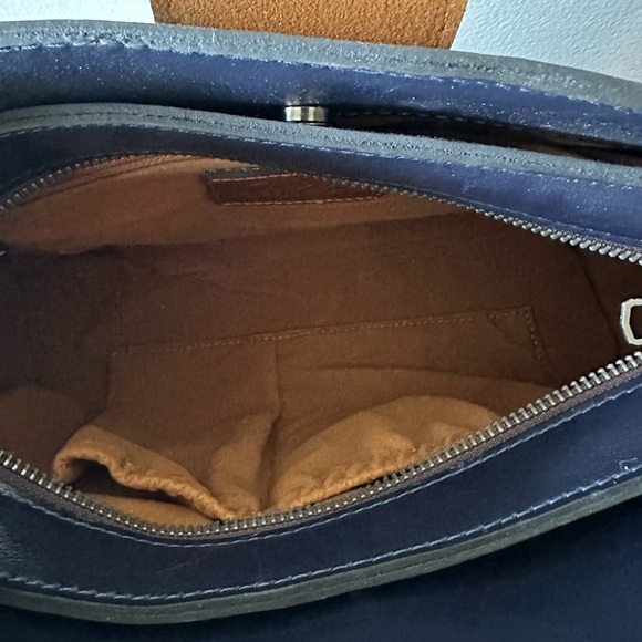 Patricia Nash Navy Floral Shoulder Bag Leather Le Fluer Purse with Dust bag NWT - Picture 13 of 15